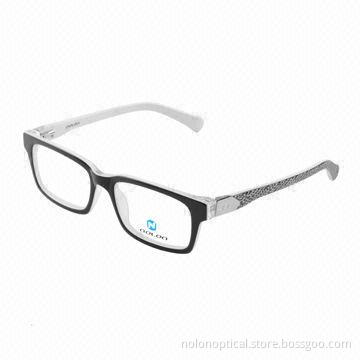 Hot Sale Acetate Double Color Optical Frame with Leather